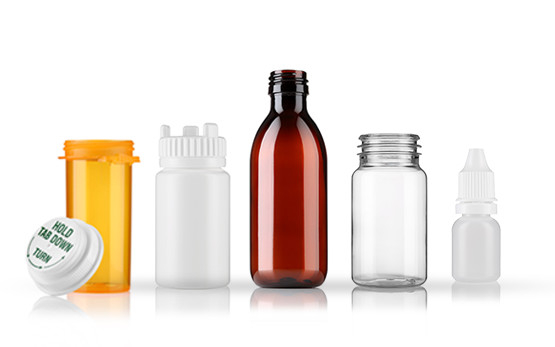 plastics and glass packaging